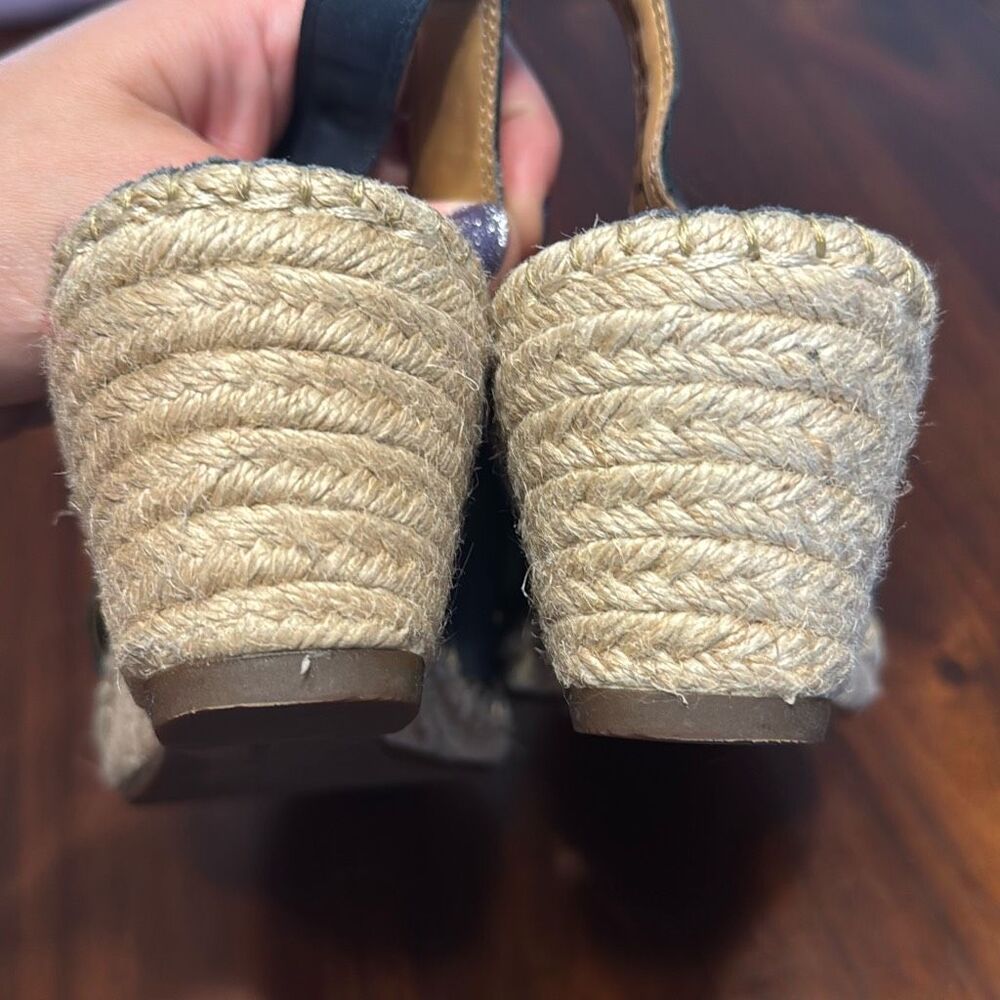 Clarks Artisan Petrina Navy Nubuck Wedges Espadri… - image 4